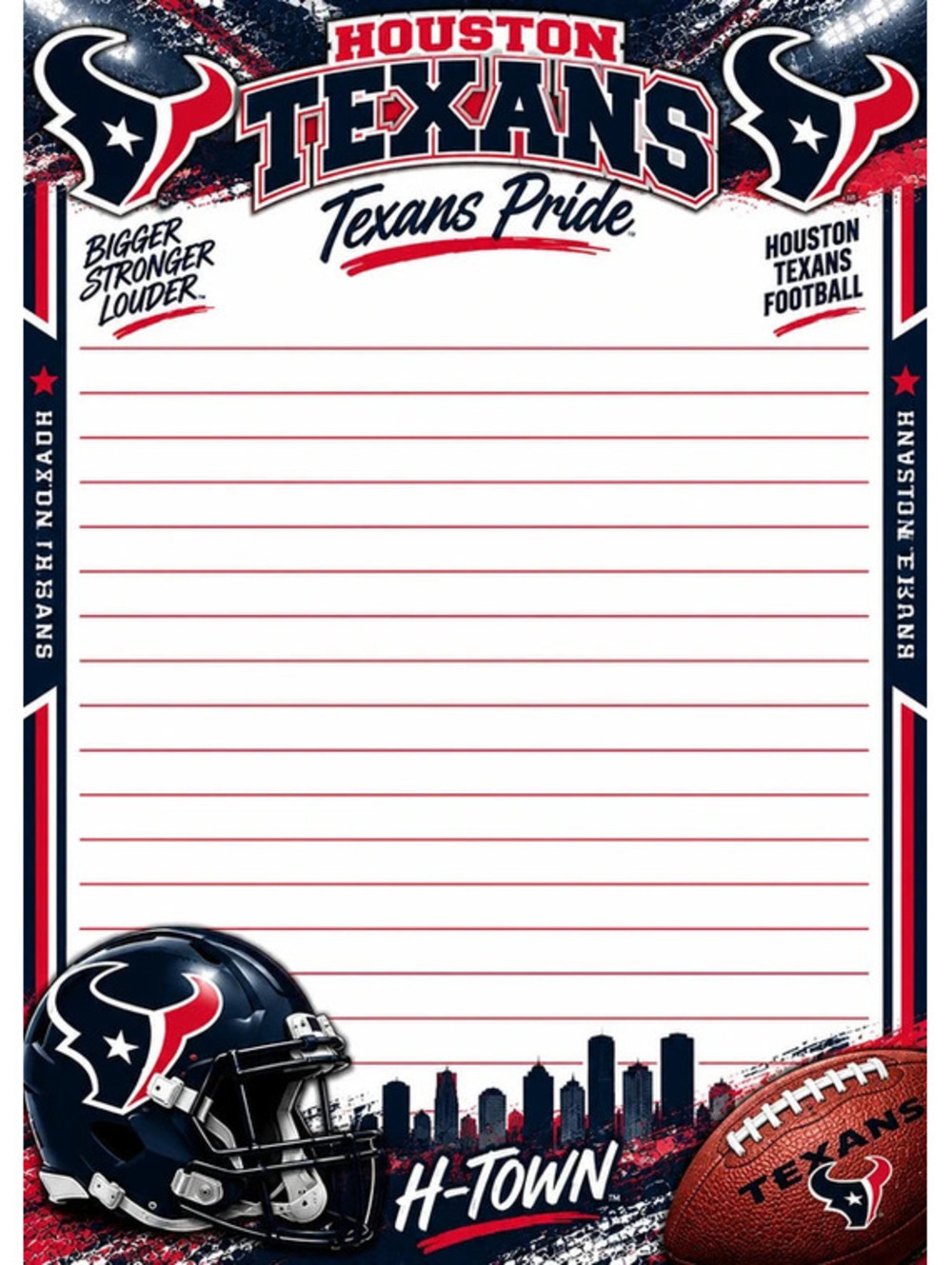 Houston Texans Custom Notepad Set of 2